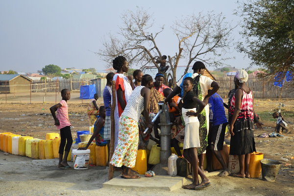 Refugiados no Sudão do Sul durante a guerra civil que aconteceu no país, um dos principais conflitos na África.