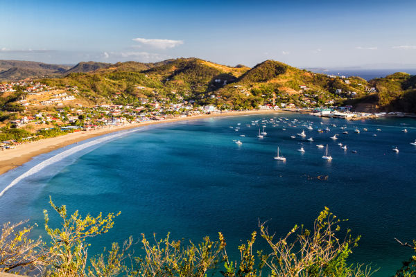 San Juan del Sur, no oeste da Nicarágua.