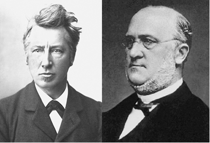 Van’t Hoff e Kolbe van’t Hoff (à esquerda) e Kolbe (à direita)